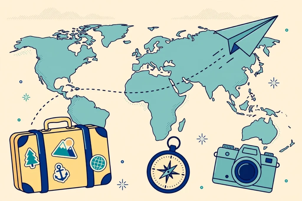 Travelling or traveling spelling examples illustration