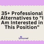 Professional Alternatives to I Am Interested in This Position