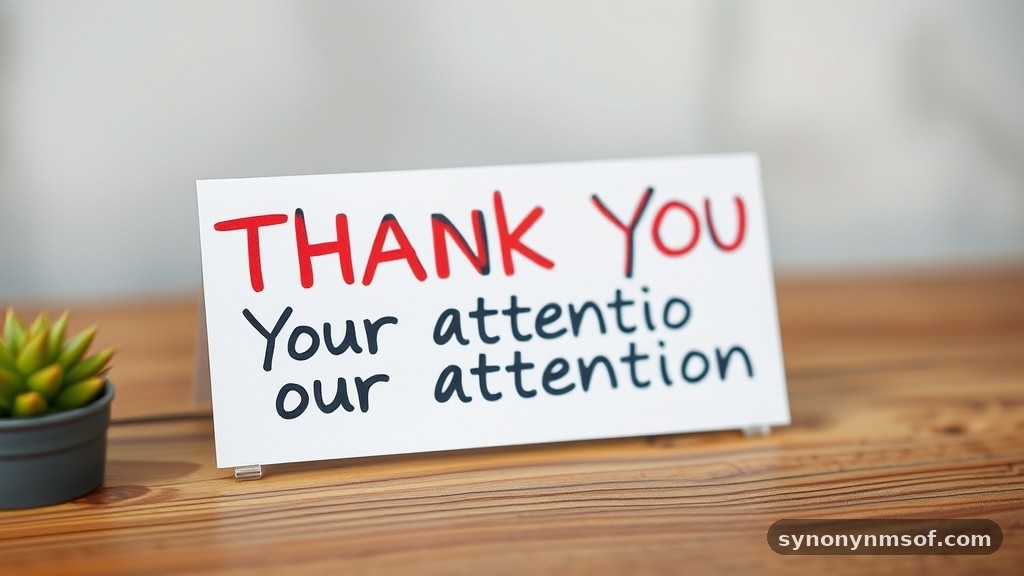 Thank You for Your Attention: Better Ways to Say It