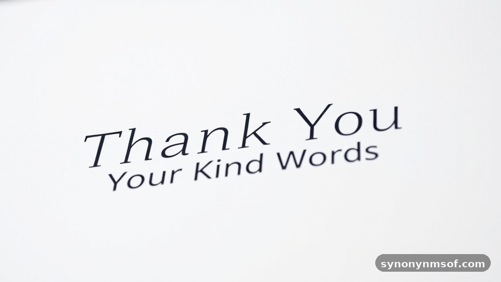 Thank You for Your Kind Words: Best Replies & Examples