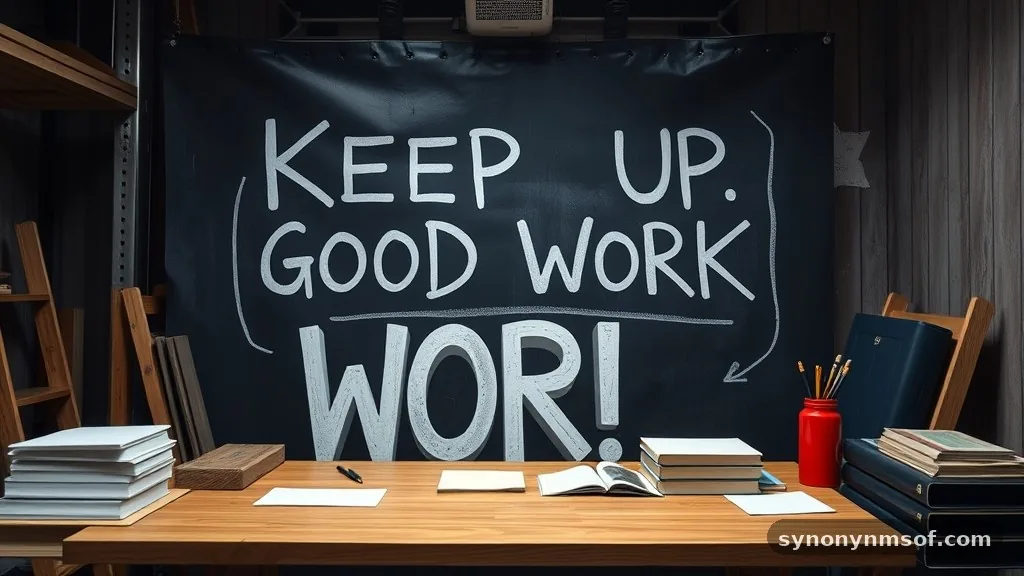 The Grammatical Construction - Keep Up the Good Work: Meaning & Examples