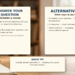 Answer Your Question - meaning, usage and examples