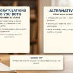 Congratulations to You Both - meaning, usage and examples