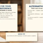 For Your Reference - meaning, usage and examples