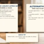 It Would Be Greatly Appreciated - meaning, usage and examples
