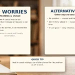 No Worries - meaning, usage and examples