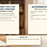 Thank You for Your Concern - meaning, usage and examples