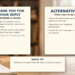 Thank You for Your Reply - meaning, usage and examples