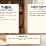 Then - meaning, usage and examples
