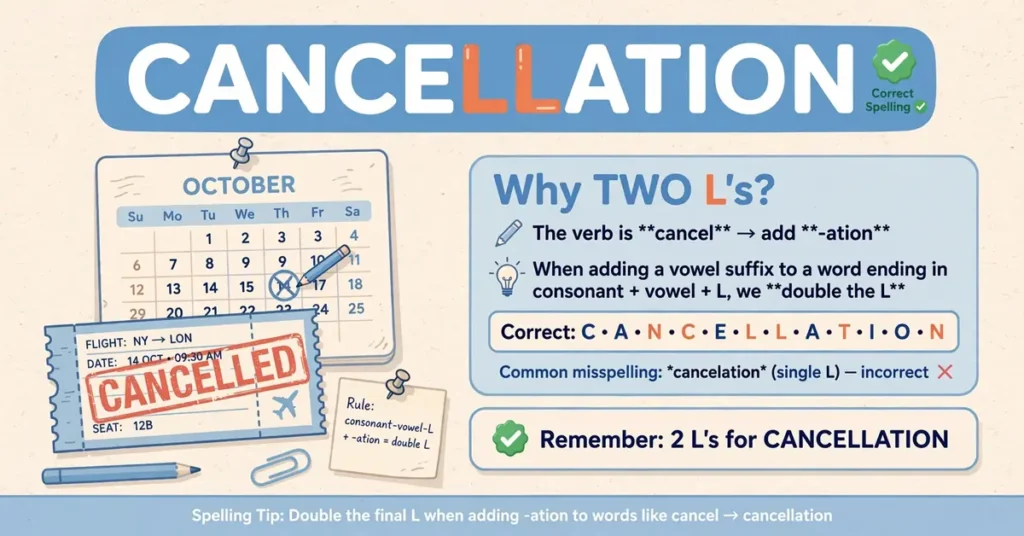 Cancelation or Cancellation: Correct Spelling Explained