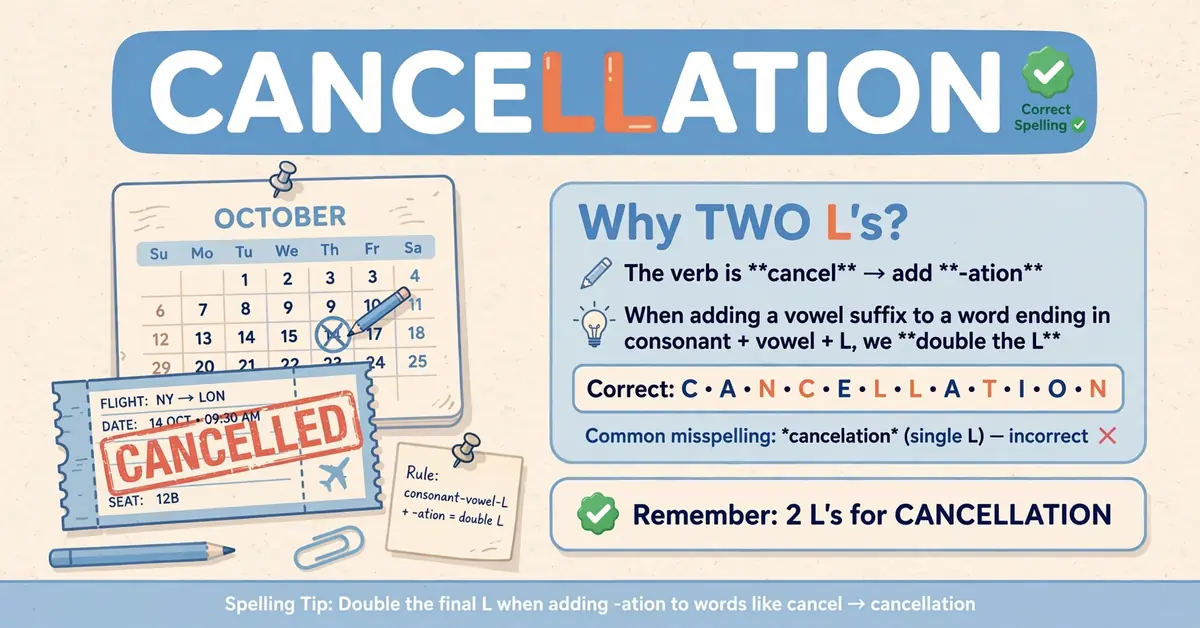 Cancelation or Cancellation: Correct Spelling Explained