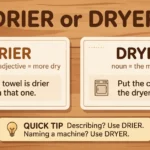 Drier or Dryer: Meaning, Difference, and Usage