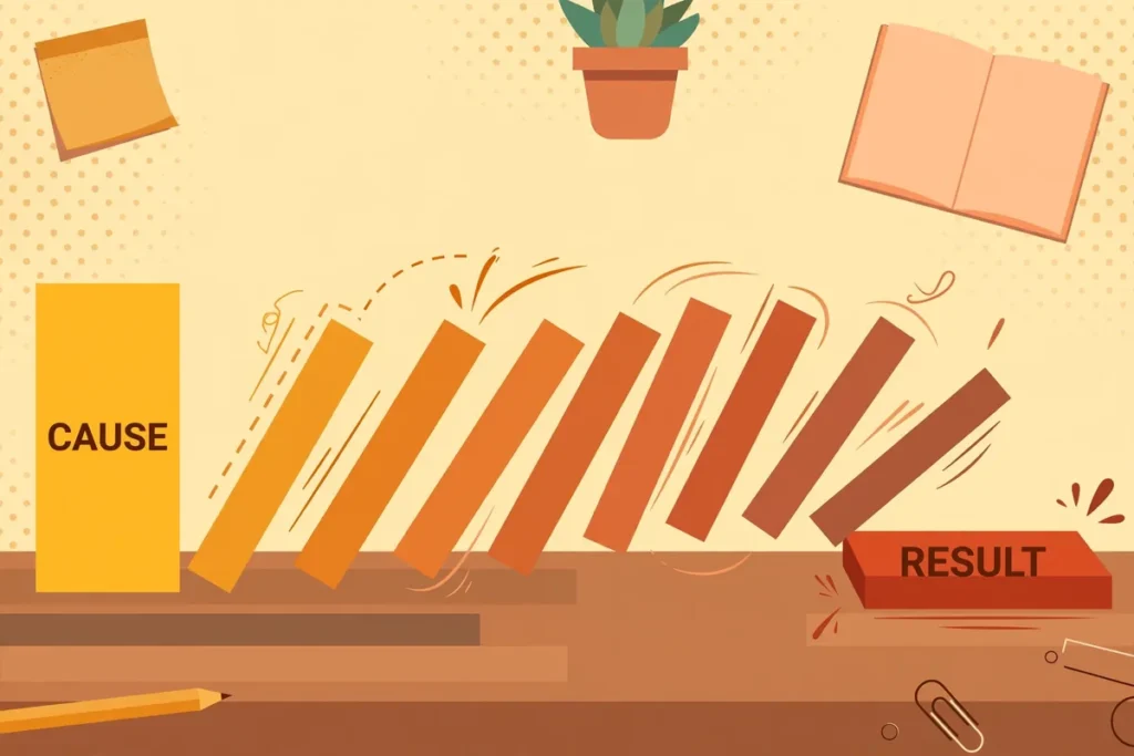 Affect vs effect cause and result illustration