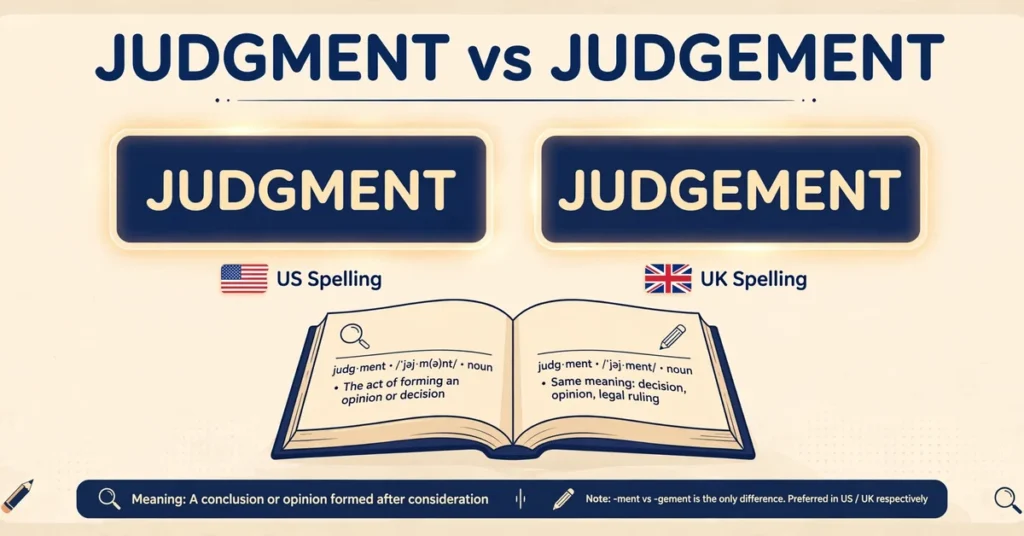 Judgment or Judgement: Correct Spelling and Difference