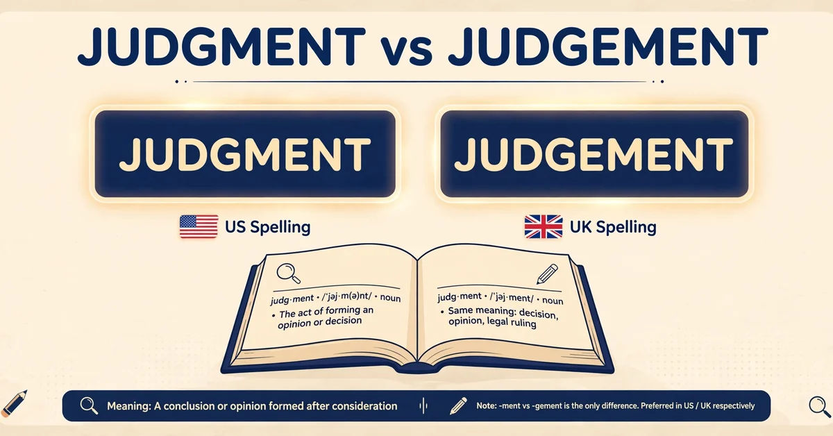 Judgment or Judgement: Correct Spelling and Difference