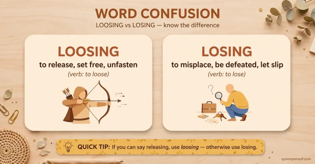 Loosing or Losing: Meaning, Difference, and Examples
