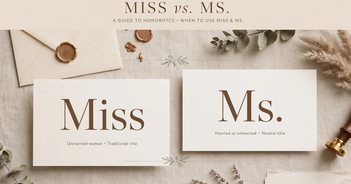 Miss or Ms: Meaning, Difference, and Which to Use