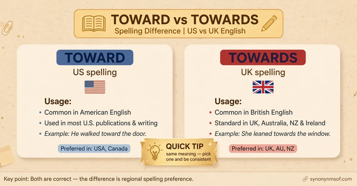 Toward or Towards: Meaning, Difference, and Examples