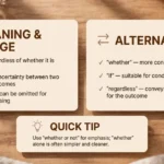 Whether or Not: Meaning, Grammar Rules, and Real Examples